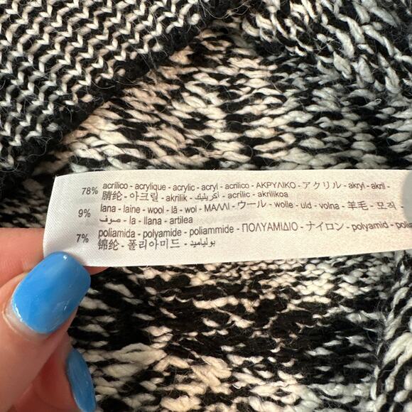 ZARA Fair Isle Chunky Knit Jacquard Crew Neck Sweater Nordic Cropped Geo Print - Picture 13 of 13